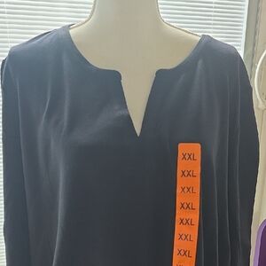 Orvis Blue 3/4 Sleeve Blouse